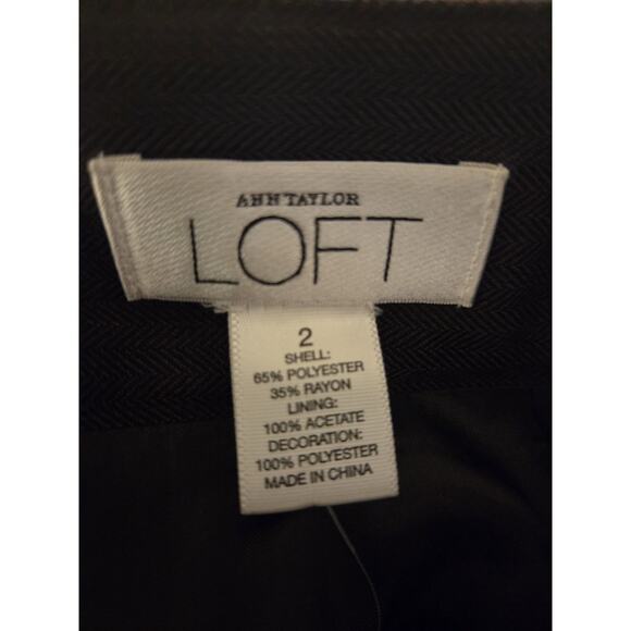 Ann Taylor Loft Skirt Womens Size 2 Brown Embroidered Pleated Lined Side Zip NWT - Picture 6 of 9